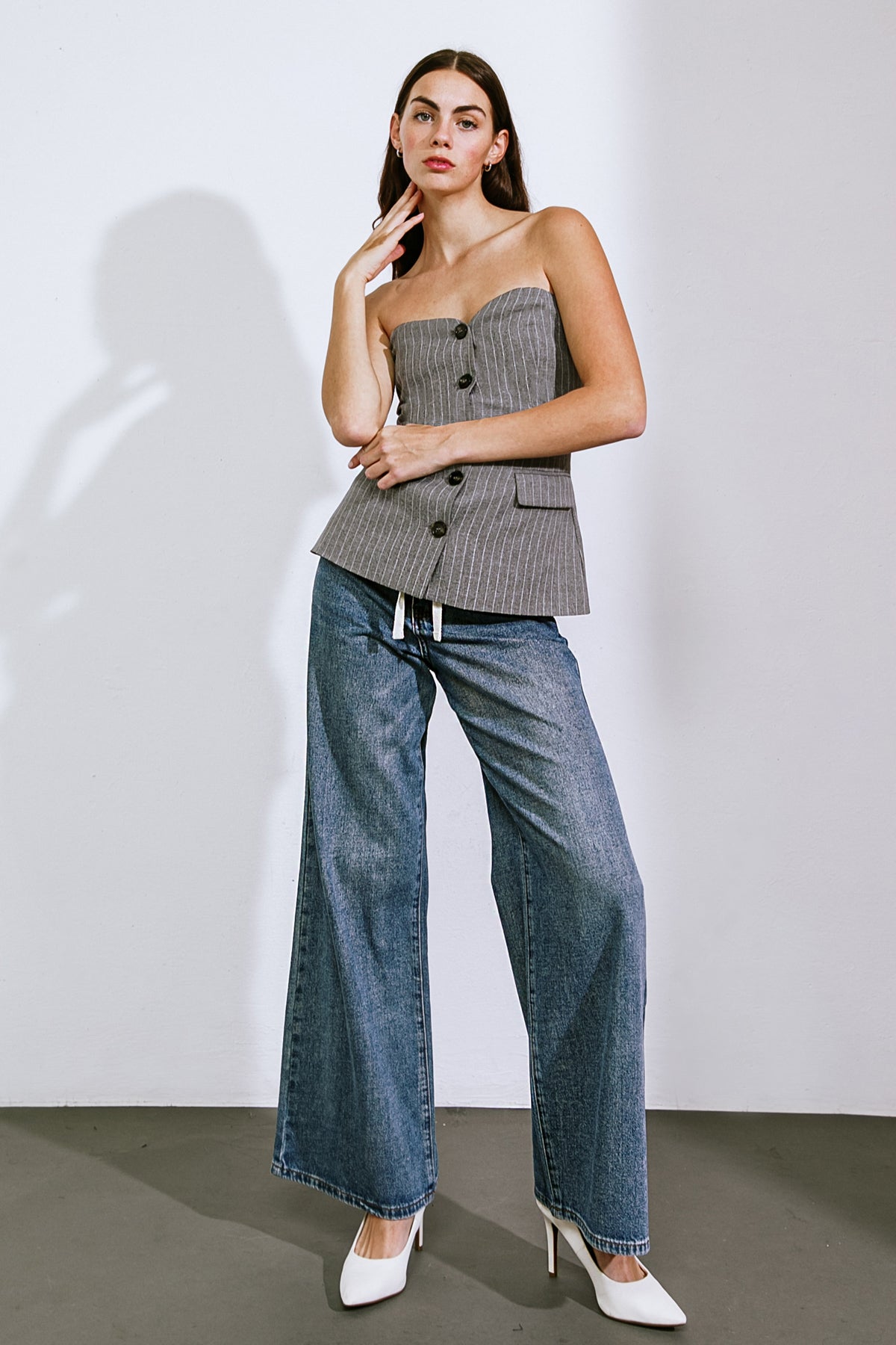 GET TO THE POINT WOVEN TOP Flying Tomato